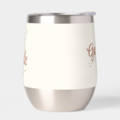 Custom Bride Rustic Boho Wildflowers Wine Tumbler (左面)