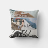 Custom Bride Wedding Photo Collage  クッション (正面)