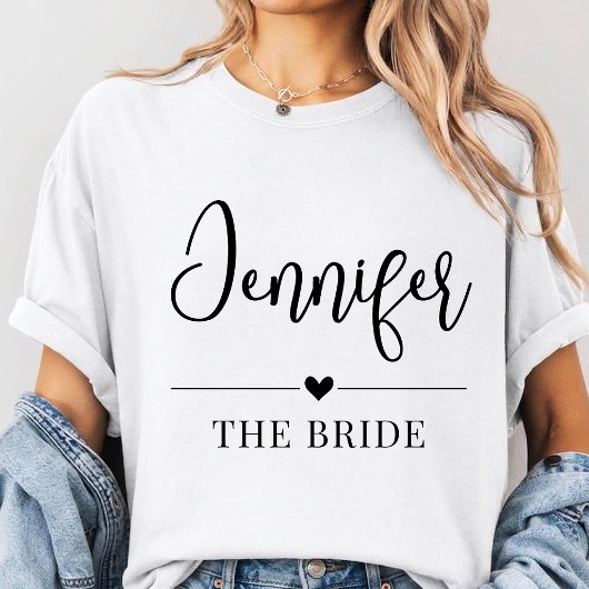 Custom bridesmaid name shirt, Bachelorette Party Tシャツ