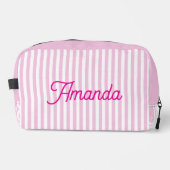 Custom Bridesmaid Striped Cosmetic Bag ドップキット (正面)
