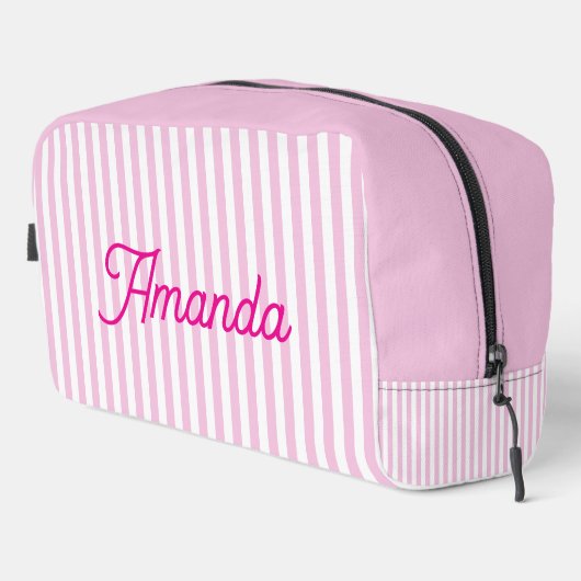 Custom Bridesmaid Striped Cosmetic Bag ドップキット (右コーナー)