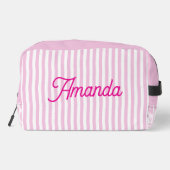 Custom Bridesmaid Striped Cosmetic Bag ドップキット (裏面)