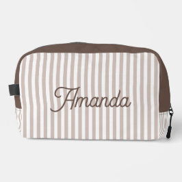 Custom Bridesmaid Striped Cosmetic Bag ドップキット