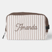 Custom Bridesmaid Striped Cosmetic Bag ドップキット (裏面)