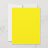Custom Bright Yellow Flat Note Card with Name ノートカード (裏面)