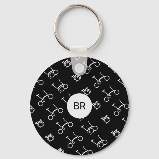 Custom Brompton Bicycle Premium Round Keychain キーホルダー (正面)
