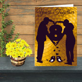 Custom Bronze 8th Wedding Anniversary Card Couple カード