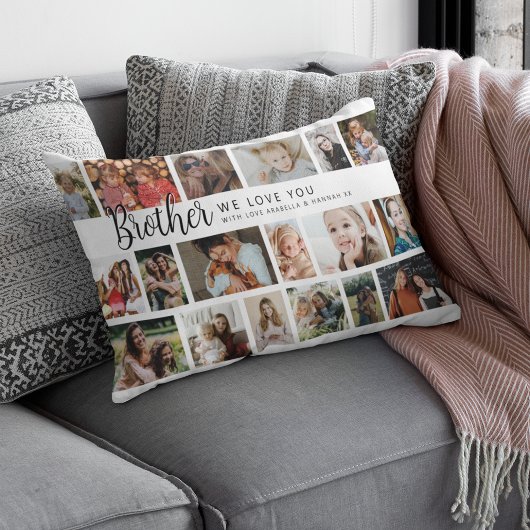 Custom Brother 18 Photo Collage ランバークッション
