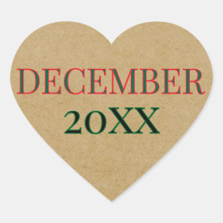 CUSTOM BROWN PAPER HEART STICKER ハートシール