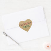 CUSTOM BROWN PAPER HEART STICKER ハートシール (封筒)