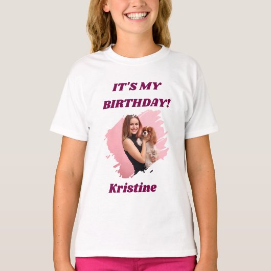 Custom Brush Princesses | It's My Birthday T-Shirt Tシャツ (正面)