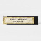 Custom Brushed Gold Office | Professional Modern デスクネームプレート (正面)