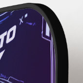 Custom Brushed Steel Precision Tech Pickleball Pad ピックルボールラケット (左詳細)