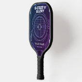 Custom Brushed Steel Precision Tech Pickleball Pad ピックルボールラケット (左)