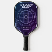 Custom Brushed Steel Precision Tech Pickleball Pad ピックルボールラケット (裏面)