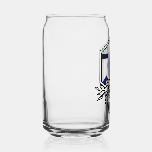 Custom Budgie Personalized Pet Photo & Name ガラス缶 (右)