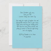 Custom Buff Santa December Bachelorette Party 招待状 (裏面)