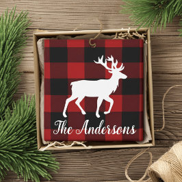 Custom Buffalo Plaid Deer Gift Wrap Tissue Paper  薄葉紙