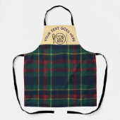 Custom Buffalo Plaid Kitchen Scottish style Apron エプロン (正面)
