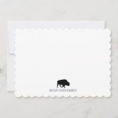 Custom Buffalo Stripe Logo Stationary サンキューカード (正面)