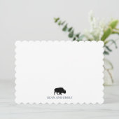 Custom Buffalo Stripe Logo Stationary サンキューカード (スタンド正面)
