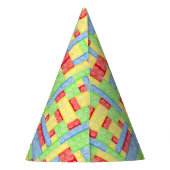 Custom Building Block Birthday Party Hat パーティーハット (裏面)