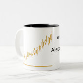 Custom Bullish On Coffee Trader Mug ツートーンマグカップ (正面左)