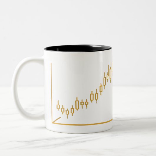Custom Bullish On Coffee Trader Mug ツートーンマグカップ (左)