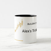 Custom Bullish On Coffee Trader Mug ツートーンマグカップ (中央)