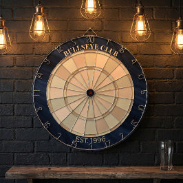 Custom Bullseye Club Navy Blue Wood Grain ダーツボード