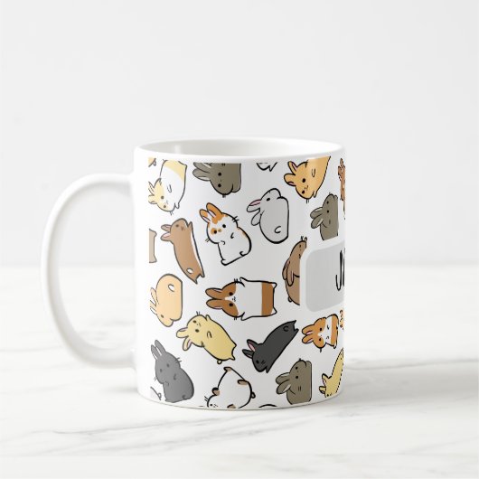Custom bunny mug コーヒーマグカップ (左)