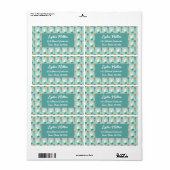 Custom Bunny & Tulip Easter Return Address Label ラベル (フルシート)