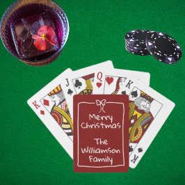 Custom Burgundy Whimsical Doodle Christmas Gift  トランプ