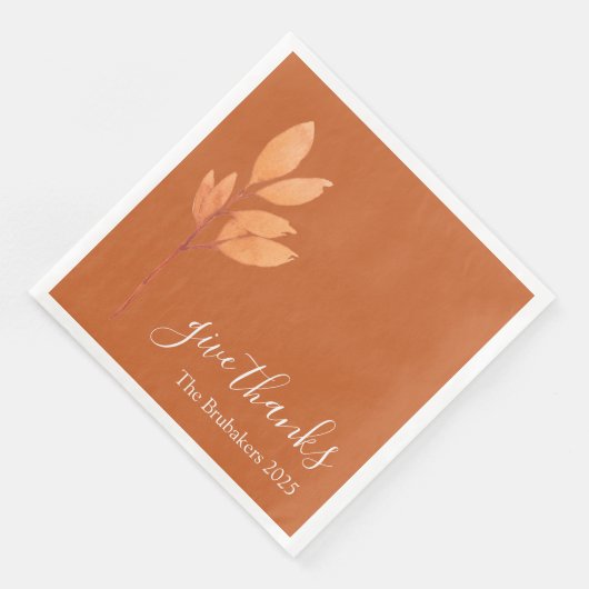 Custom Burnt Orange Boho Give Thanks Thanksgiving (コーナー)