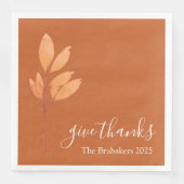 Custom Burnt Orange Boho Give Thanks Thanksgiving (正面)