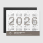 Custom Business 2026 Magnetic Calendar (正面/裏面)
