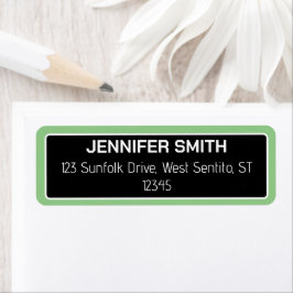 Custom Business Black Company Return Address Label ラベル