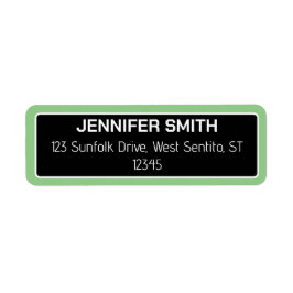 Custom Business Black Company Return Address Label ラベル