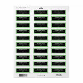 Custom Business Black Company Return Address Label ラベル (フルシート)