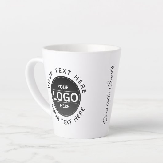 Custom Business Brand Logo カフェラテマグ (左アングル)