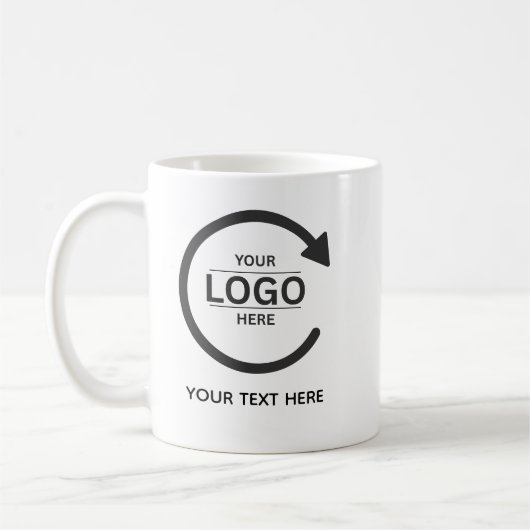 Custom Business Brand Logo コーヒーマグカップ (左)