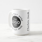 Custom Business Brand Logo コーヒーマグカップ (正面左)