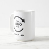 Custom Business Brand Logo コーヒーマグカップ (正面左)