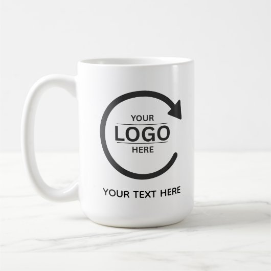Custom Business Brand Logo コーヒーマグカップ (左)