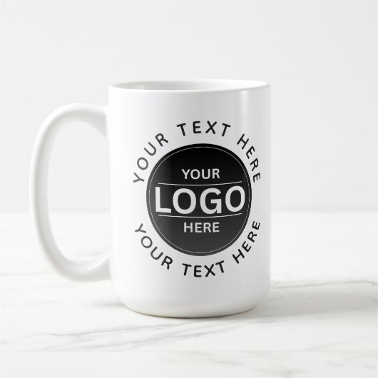 Custom Business Brand Logo コーヒーマグカップ (左)
