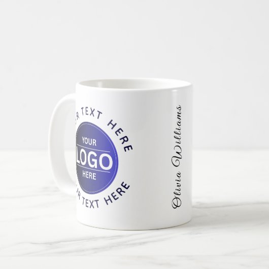 Custom Business Brand Logo コーヒーマグカップ (正面左)