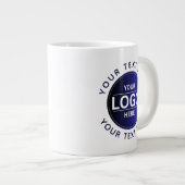 Custom Business Brand Logo ジャンボコーヒーマグカップ (正面右)
