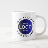 Custom Business Brand Logo ジャンボコーヒーマグカップ (右)