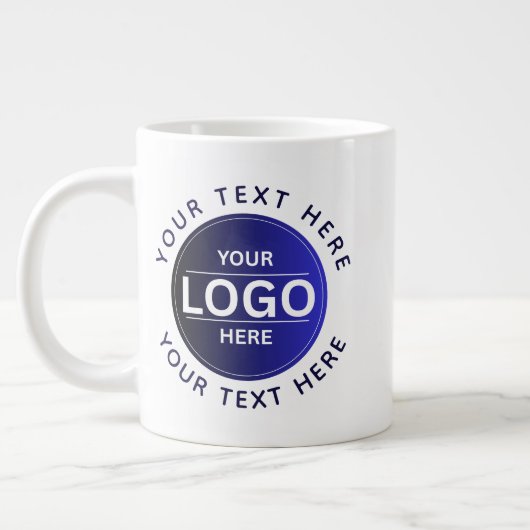 Custom Business Brand Logo ジャンボコーヒーマグカップ (左)