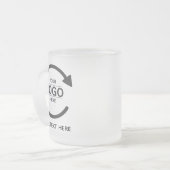 Custom Business Brand Logo フロストグラスマグカップ (正面左)